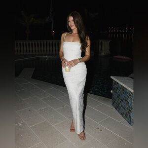 House of CB Strapless White Dress